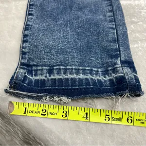 NWT a.n.a size 10p high rise straight Blue denim Jeans Distressed raw hem thumbnail 8