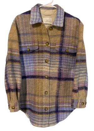 Wilfred Free Aritzia The Ganna Shirt Jacket‎ Elaine Violet Purple Women's Size M thumbnail 1