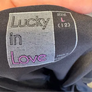 Lucky In Love Blue Black Mini Tennis Skort Skirt Womens L Golf Athletic Gorpcore thumbnail 4
