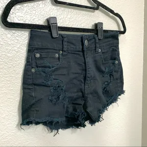 American Eagle Black Distressed Shorts thumbnail 3