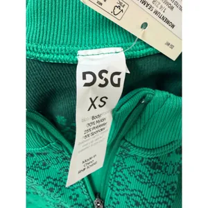 DSG Momentum Seamless 1/4 Zip Womens XS Melted Emerald Fair‎ Isle Pullover NEW thumbnail 4