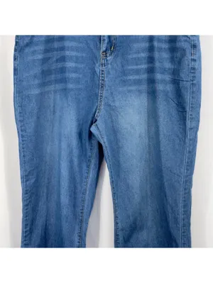 Size L Light Wash High Rise Bootcut Stretch Jeans thumbnail 3