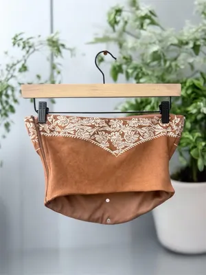 Tic Toc Los Angeles Faux Suede Corset Top Small thumbnail 3