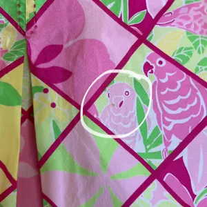 Lilly Pulitzer Pink Green Tropical Parrot Trellis ALine Mini Skirt Skort 10 READ thumbnail 3