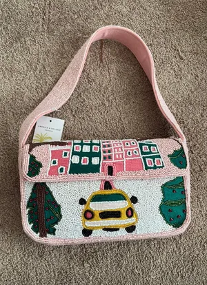 Beaded NYC Bag Pink thumbnail 1