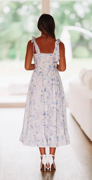 Blue & White Dress thumbnail 4