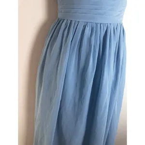 Azazie One Shoulder Pleated Chiffon Bridesmaid Dress Sky Blue Size A0‎ Formal thumbnail 3