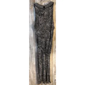 Rafaella Black White‎ Abstract Print Sleeveless Jumpsuit Size Large thumbnail 5