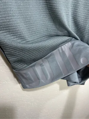 Nike Dri-FIT Heather Gray Ribbed Crewneck Sweatshirt "JUST" Hem Size Medium thumbnail 6
