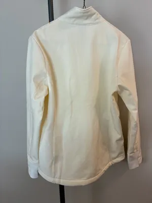 Starter Women's Full-Zip Off-White Cream Athletic Track Jacket Small thumbnail 6