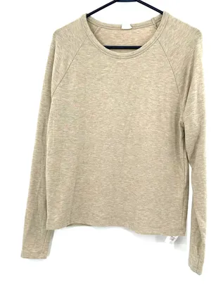 Wilfred Free size small long sleeve shirt‎ top oatmeal tan color crew neck thumbnail 1