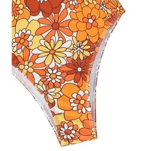 SheIn NWT Cheeky Floral One Piece Swimsuit Sz Med thumbnail 5