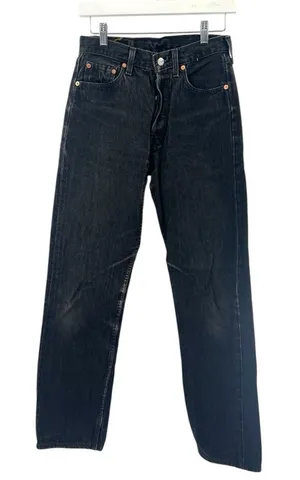 VINTAGE 90’s Levi’s 501’s black‎ distressed sz 29 thumbnail 1