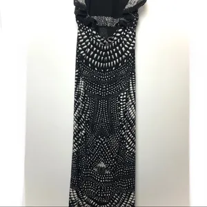 Roberto Cavalli Black & White Halter Maxi Dress with Slit thumbnail 9