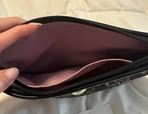 Coach Vintage Black and Metallic Silver Pouch thumbnail 3