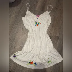 VSPINK Y2K Embroidered Chemise Slip Dress Large thumbnail 1