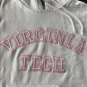 J. America Women’s Virginia Tech White College Hoodie Embroidered Size S NEW thumbnail 7