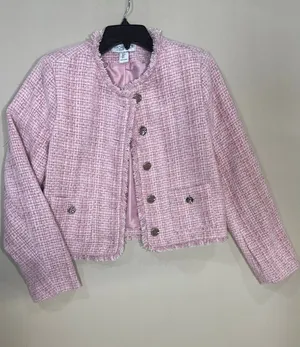 Rachel Zoe light pink tweeted jacket Small thumbnail 1