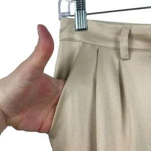 Princess Polly Amalia Pants Trousers Size 6 Tan Khaki Champagne Satin Wide Leg thumbnail 7