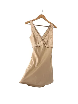 NEW ABERCROMBIE & FITCH Satin Champagne Slip Mini Dress thumbnail 4