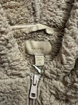 SKIMS Teddy Full Zip Crop Jacket in Tigers Eye thumbnail 3