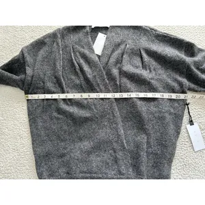 ASTR The Label Long Sleeve Faux Wrap Wool Blend Sweater Top Gray Size S thumbnail 10