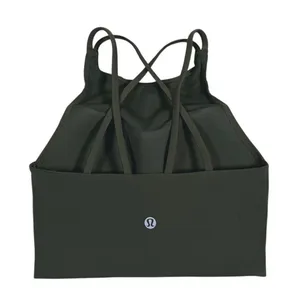 Lululemon Like a Cloud High Neck Longline Sports Bra Size 2 Green Gym Workout thumbnail 3