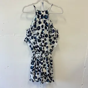 NWT Parker Abstract Animal Print Lightweight‎ Sleeveless Mini Dress Medium Blue thumbnail 2