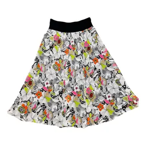 Vtg Evan Picone Chiffon Maxi Skirt Sz M Retro Psychedelic Floral Boho Festival thumbnail 2