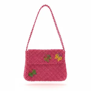Wild Fable Butterfly Pink Beaded Flap Shoulder Bag thumbnail 2
