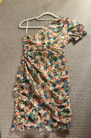 Revolve One shoulder flower dress thumbnail 1