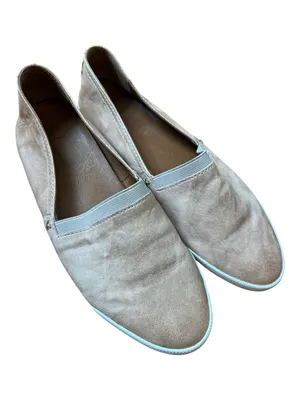 Frye Melanie Slip on taupe leather flats loafers thumbnail 1