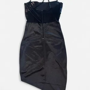 Windsor Black Sheer Boning Corset Dress Mesh Overlay Cocktail Bodycon Size S thumbnail 2