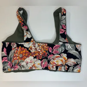 Maaji Pine Green‎ Passion 2 Way Wear Classic Floral Bralette Bikini Top Size M thumbnail 6