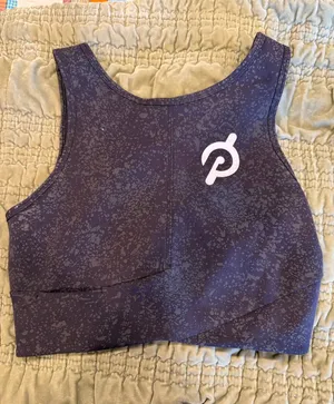 lululemon x Peloton bra top Navy Speckled Workout Yoga Cycling Athleisure Wear! thumbnail 1