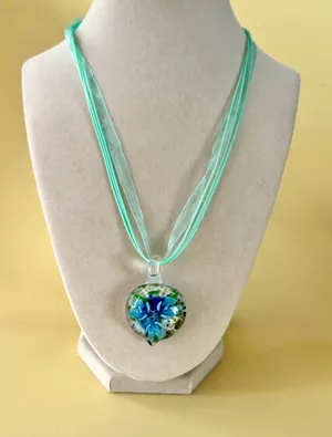 Murano Glass Necklace (950) Blue thumbnail 1