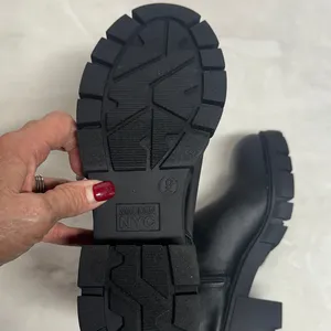 Stylish Black Ankle Boots with Gem Details Size 9 thumbnail 10