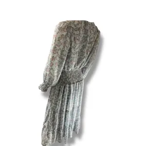 Entro Boho Prairie Tiered Smocked Cuff & Waist Maxi Dress Size‎ Medium thumbnail 6