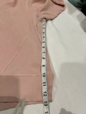 Aerie OFFLINE Pink Waffle Knit Long Sleeve Top thumbnail 7