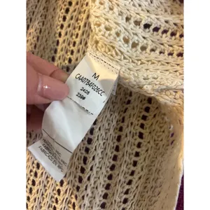 CUPSHE Apricot Open Knit Side Slit Cover Up Dress Swim Mini Belt Medium M thumbnail 5