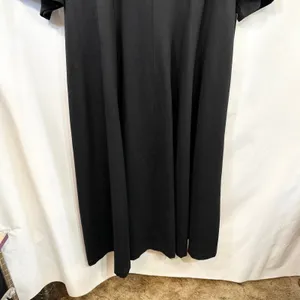 Eloquii Plus Sz 24 Maxi‎ Dress Heavy Black Short Sleeve Princess Seam Formal 197 thumbnail 4