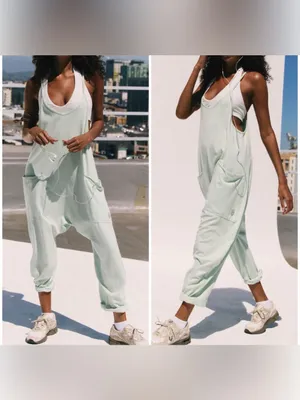 NWT Free People FP Movement Hot Shot Onesie - pistachio mint green - XL thumbnail 2