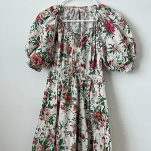 ANTHROPOLOGIE The Somerset Puff Sleeve Edition Floral Rose Printed Dress Size: S thumbnail 5