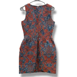 Anthropologie Tulle Structured Tapestry Scoop Neck Mini Dress Sz S thumbnail 5