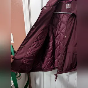 NWTS Free People Movement Off the Bleachers Button Up Puffer Coat Oxblood Small thumbnail 4