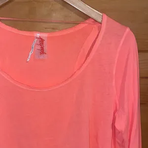 Free people neon Orange open back flowy top thumbnail 2
