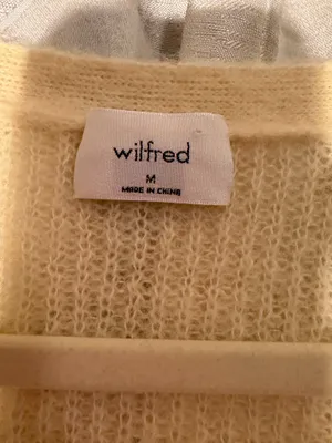 Aritzia Wilfred Mohair/Alpaca Blend Butter Yellow Cardigan thumbnail 2