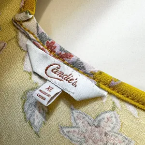 Candies XL‎ Mini Dress Yellow Floral Twist Front Sleeveless Preppy Boho 1039 thumbnail 8