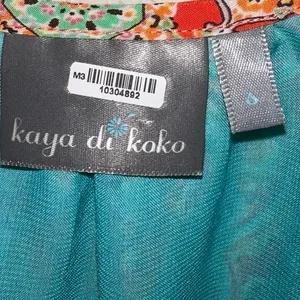 Boho Paisley Slip Dress Keyhole Back Lined‎ Mini Sundress Red Multicolor S/M USA thumbnail 4