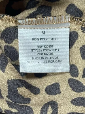 Pink Rose Leopard Print Blouse Women’s M Tan Black Short Sleeve Relaxed Top thumbnail 5